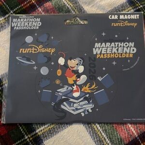 Disney Marathon Weekend Passholder Car Magnet - Blue and Black